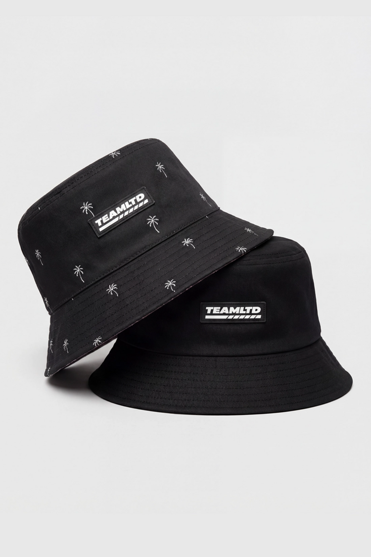 TEAMLTD TEAMLTD Reversible Bucket Hat | Black Mini Palm