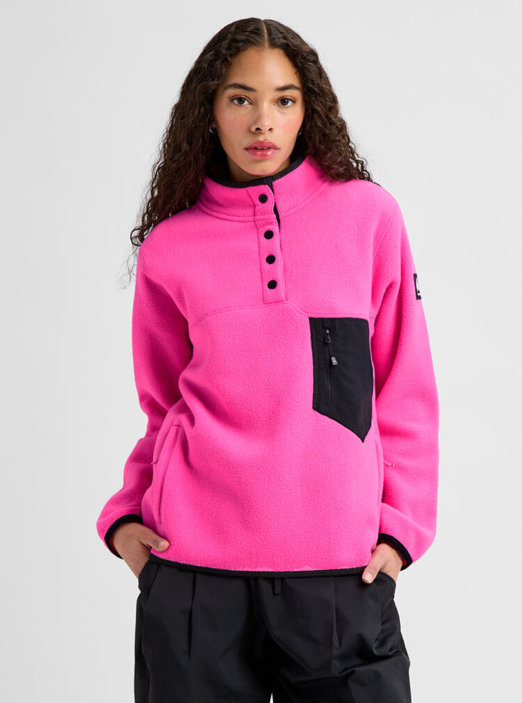 Burton Burton Women's Cinder Pullover Fleece | Shockwave Pink/True Black