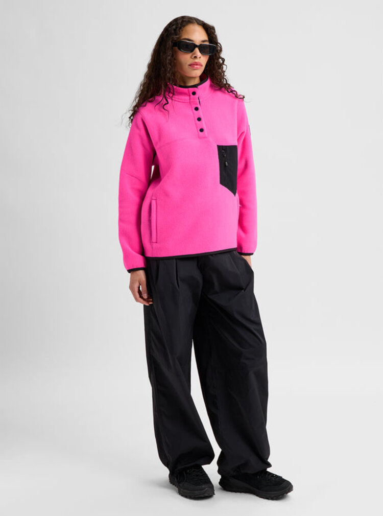 Burton Burton Women's Cinder Pullover Fleece | Shockwave Pink/True Black