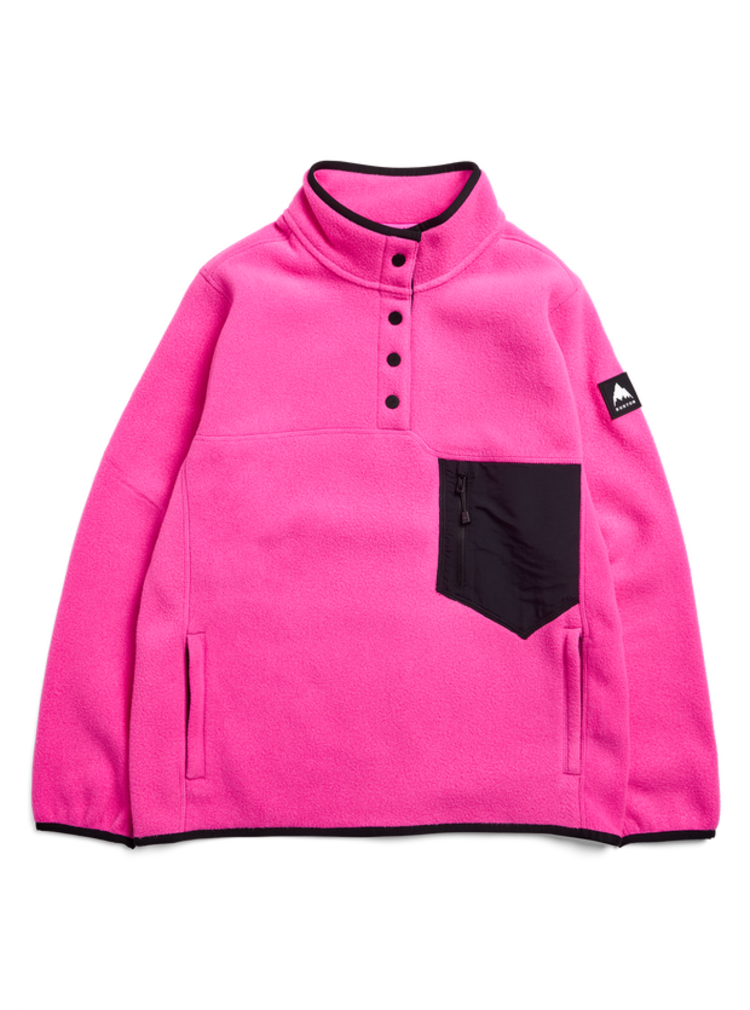 Burton Burton Women's Cinder Pullover Fleece | Shockwave Pink/True Black