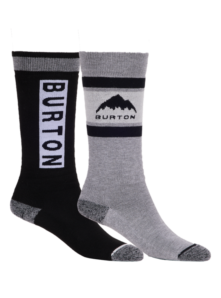 Burton Burton Kids' Weekend Midweight Socks 2-Pack | True Black