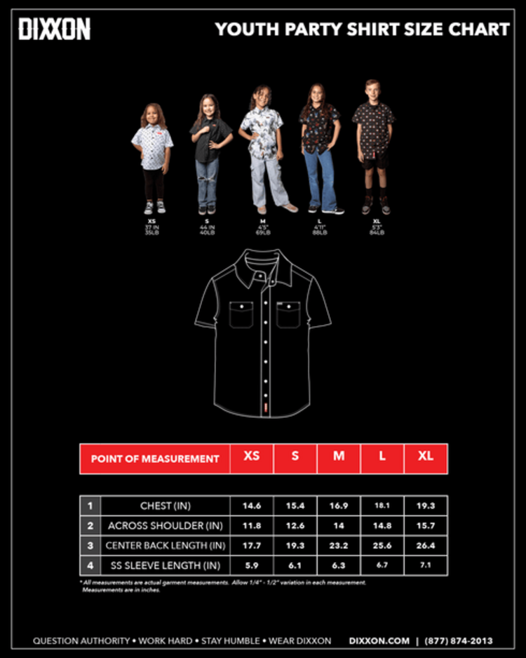 Dixxon Dixxon Youth Party Shirt The Visitor