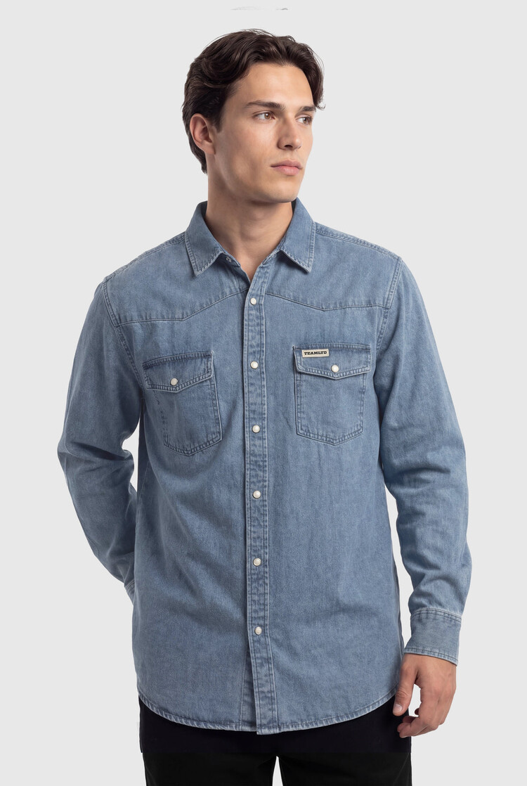 TEAMLTD TEAMLTD Homestead Denim Button Up | Blue