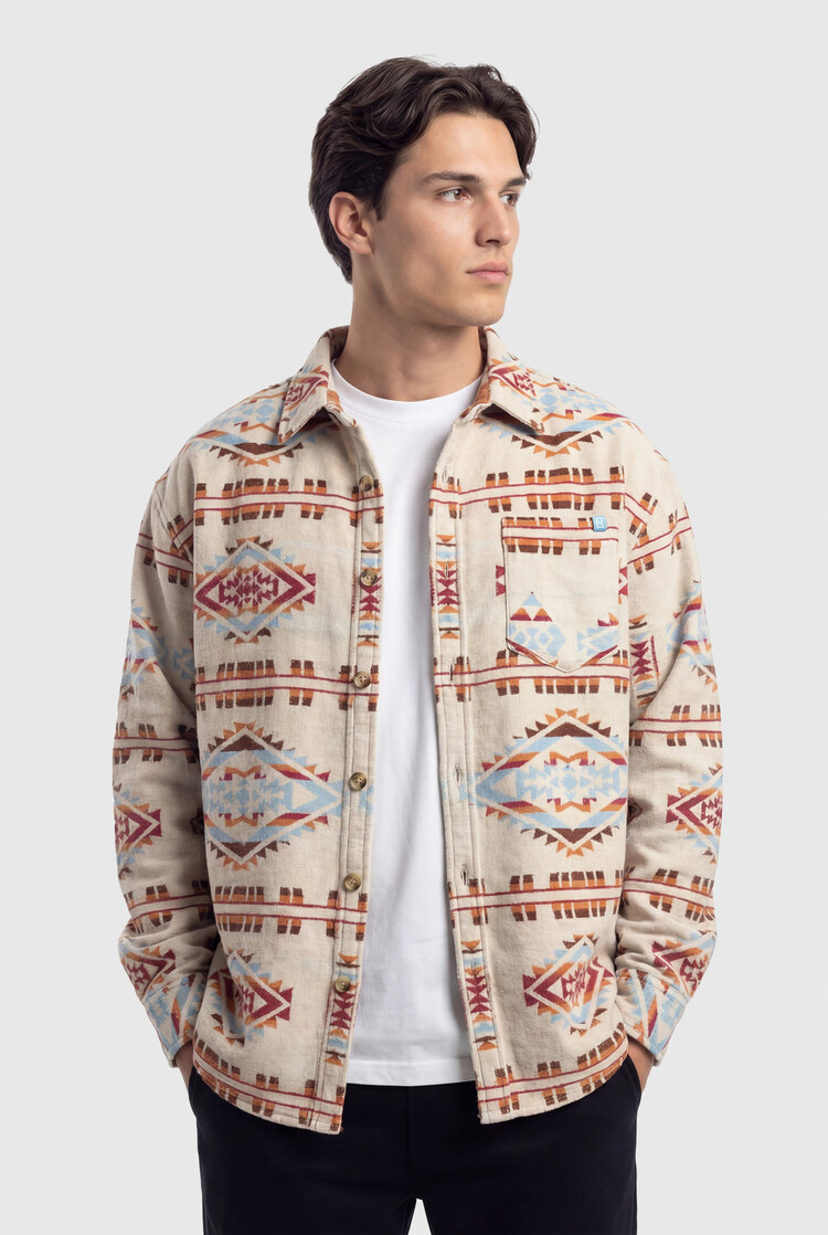 TEAMLTD TEAMLTD Summit Aztec Overshirt | Ivory