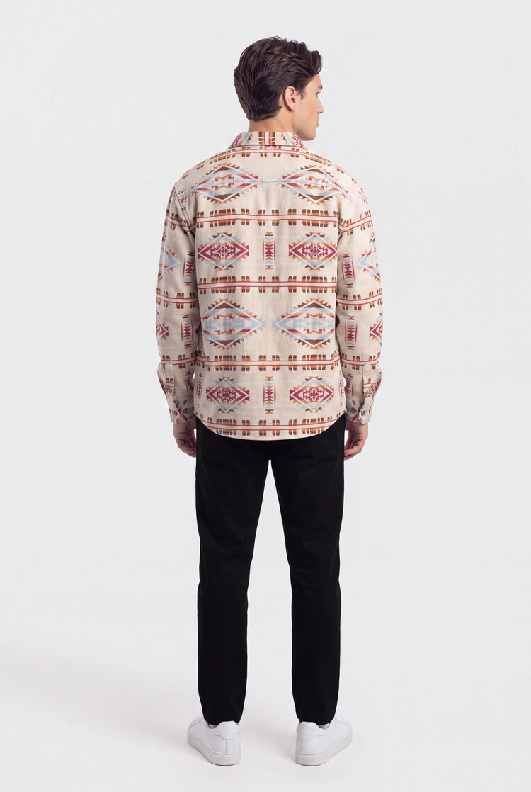 TEAMLTD TEAMLTD Summit Aztec Overshirt | Ivory