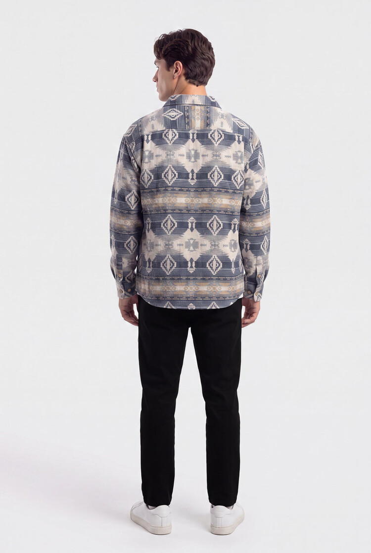 TEAMLTD TEAMLTD Summit Aztec Overshirt | Blue