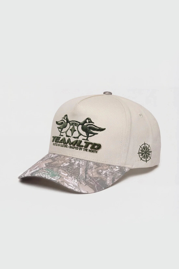 TEAMLTD TEAMLTD Flyway Snapback | Cream / Washed Camo