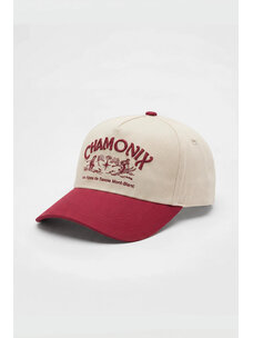 TEAMLTD TEAMLTD Chamonix Snapback | Cream / Deep Red