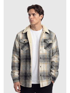 TEAMLTD TEAMLTD Plaid Sherpa Jacket | Black