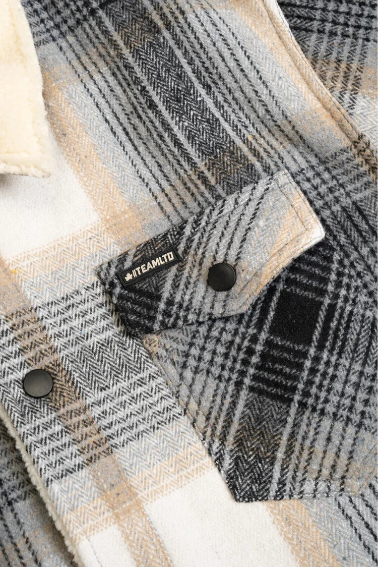 TEAMLTD TEAMLTD Plaid Sherpa Jacket | Black