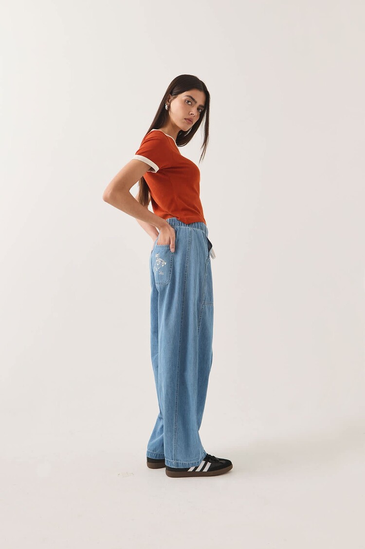 Brixton Brixton Utility Everyday Barrel Pant | Light Stone Wash