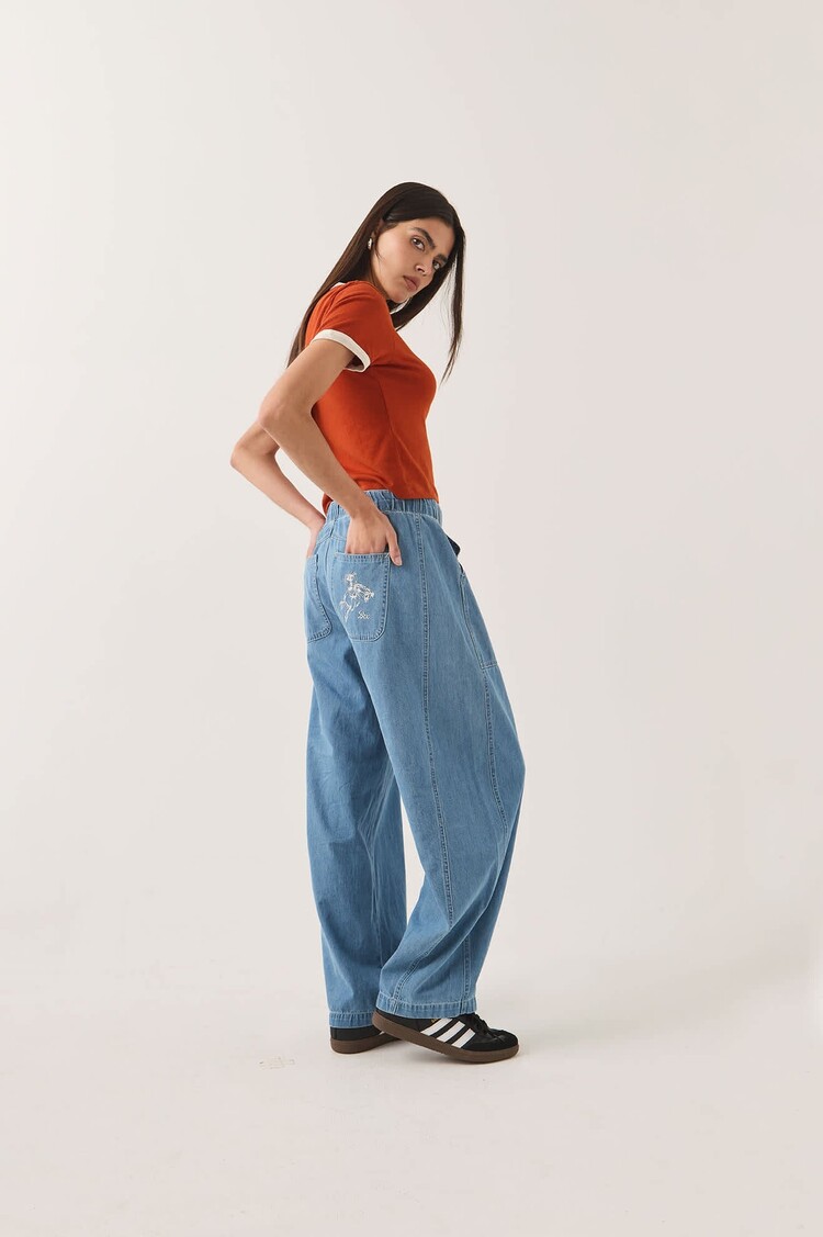 Brixton Brixton Utility Everyday Barrel Pant | Light Stone Wash