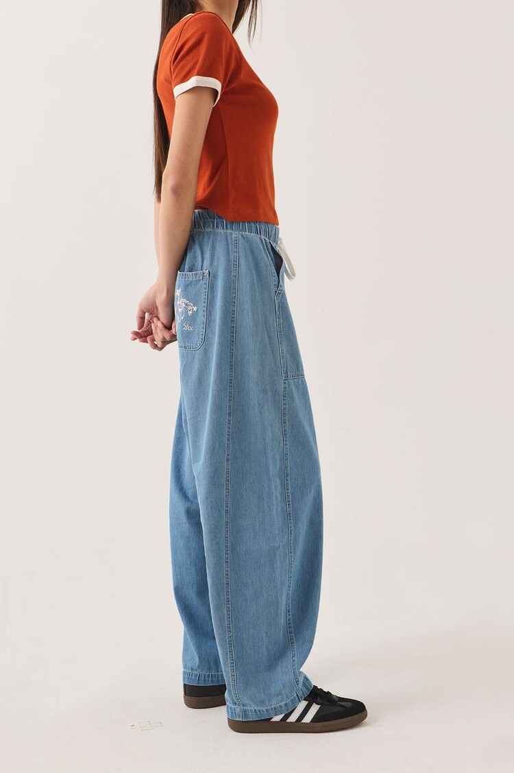 Brixton Brixton Utility Everyday Barrel Pant | Light Stone Wash
