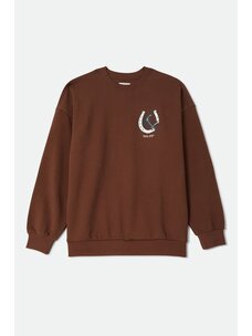 Brixton Brixton Evil Eye Horseshoe Oversized Crew | Pinecone Brown