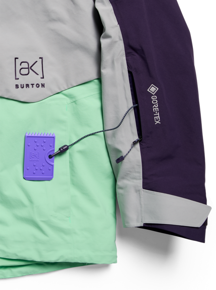 Burton Burton Men's [Ak] Swash Synthetic Insulated Gore-Tex 2L Jacket | Nightshade Purple/Apparition Gray/Green Voltage