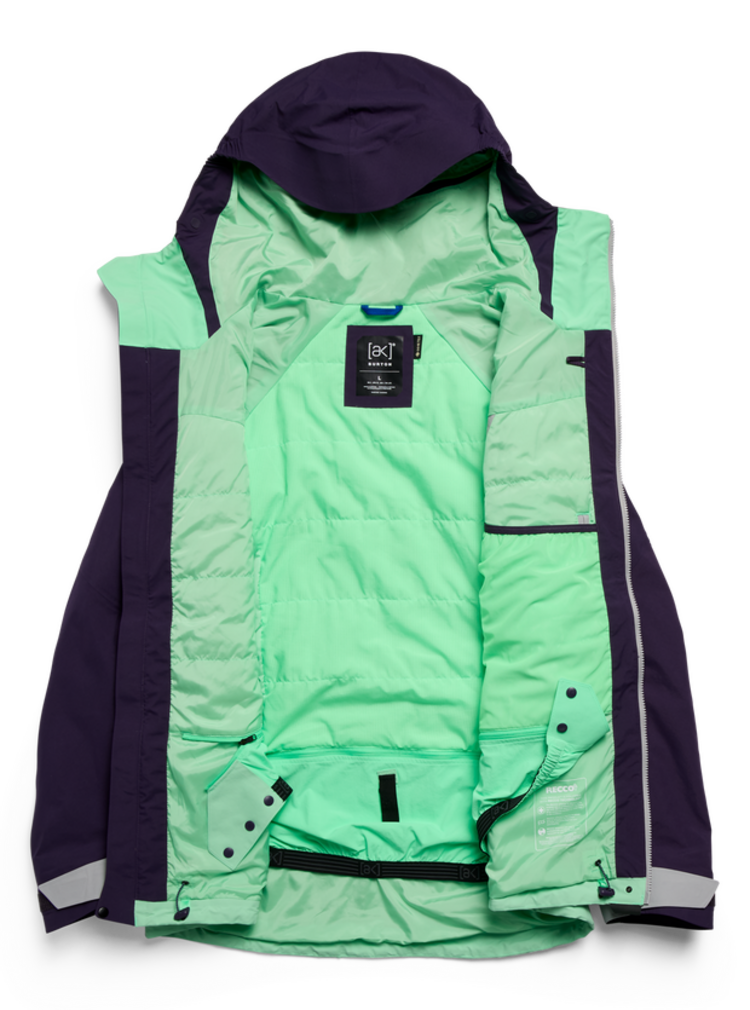 Burton Burton Men's [Ak] Swash Synthetic Insulated Gore-Tex 2L Jacket | Nightshade Purple/Apparition Gray/Green Voltage