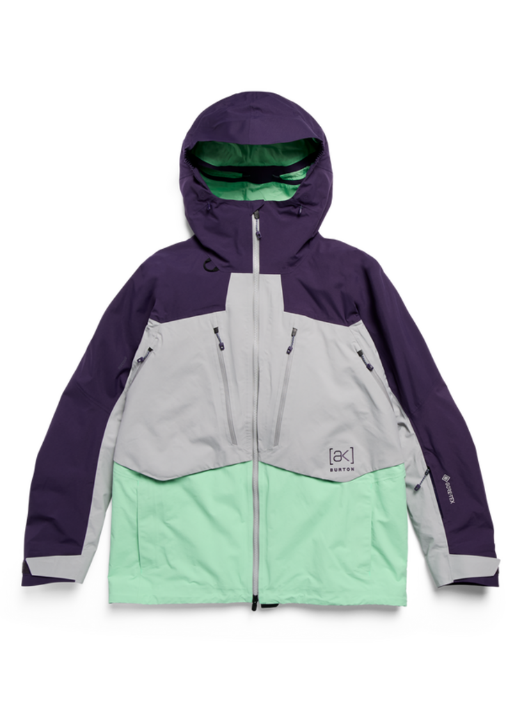 Burton Burton Men's [Ak] Swash Synthetic Insulated Gore-Tex 2L Jacket | Nightshade Purple/Apparition Gray/Green Voltage