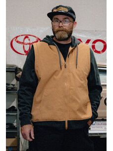 686 Technical Apparel 686 Merge Quilted Hoody | Heather Charcoal/Caramel