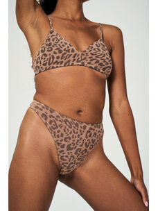 Huha Huha High Rise Thong | Leopard Tan
