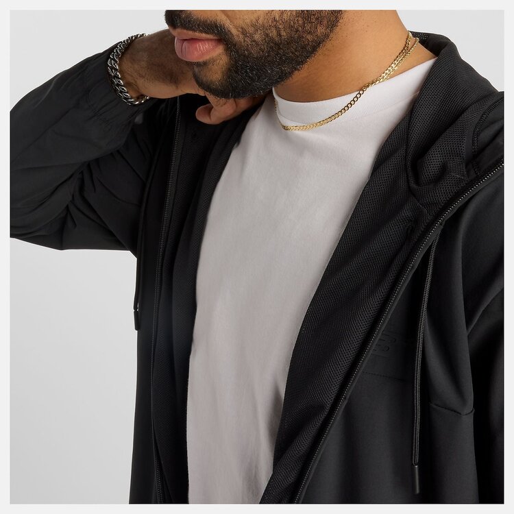 New Balance Numeric Woven Full Zip Jacket | Black