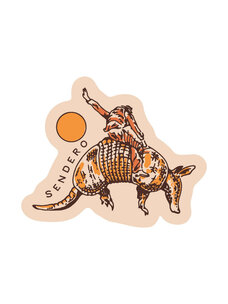 Sendero Provisions Co. Sendero Armadillo Rodeo Sticker | Tan