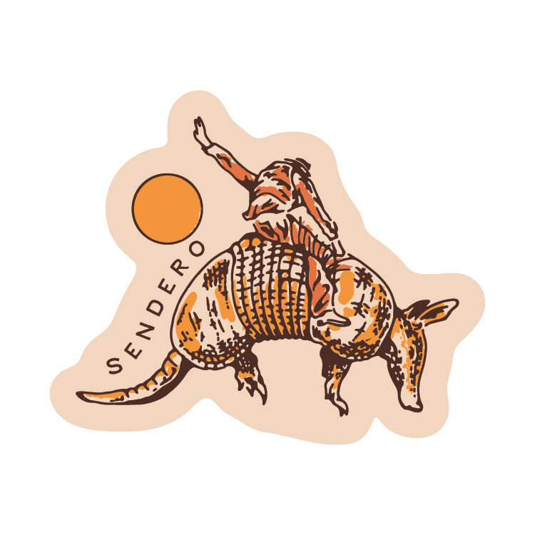 Sendero Provisions Co. Sendero Armadillo Rodeo Sticker | Tan