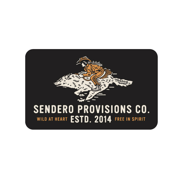 Sendero Provisions Co. Sendero Wild At Heart Sticker | Black