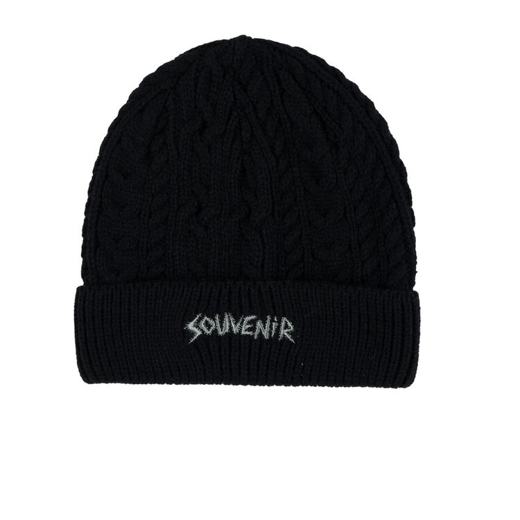SOUVENIR Souvenir Cable Knit Beanie | Black