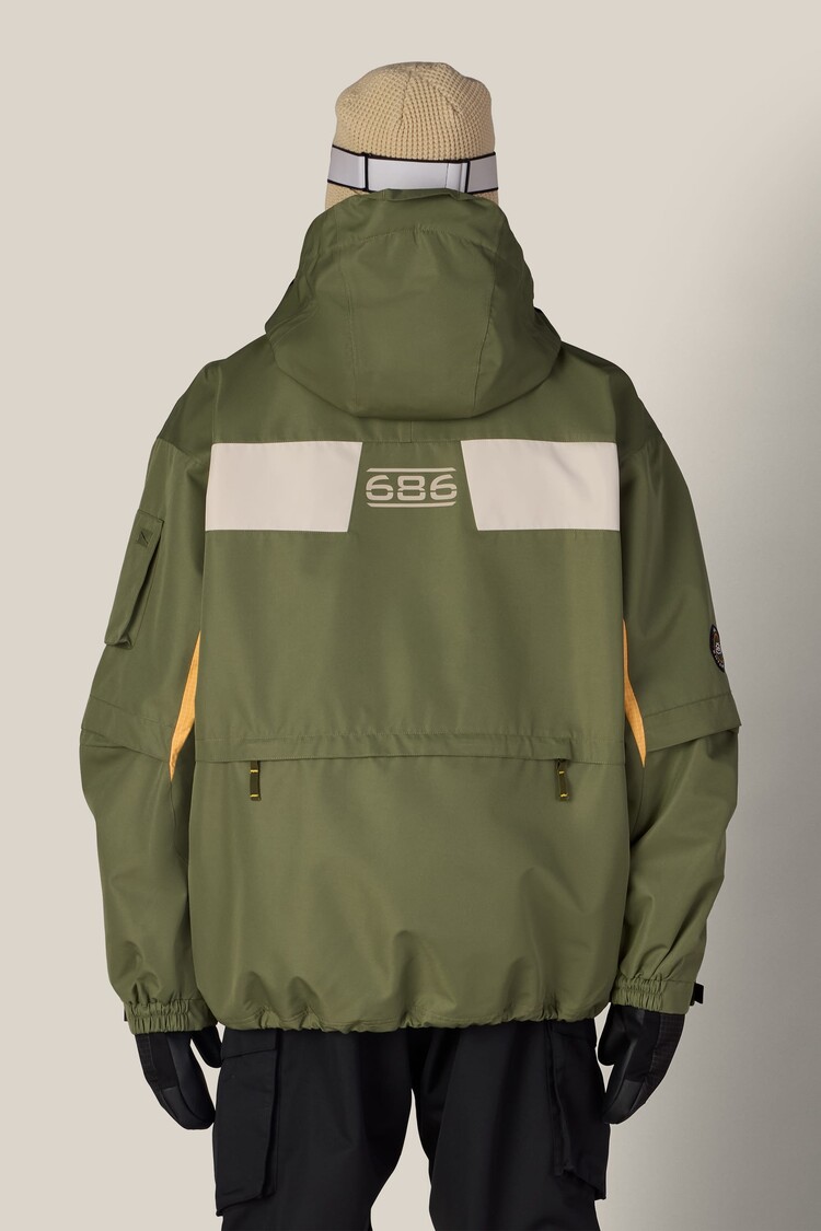 686 Technical Apparel 686 Mens 2003 Atom Jacket | Fatigue Green Colorblock
