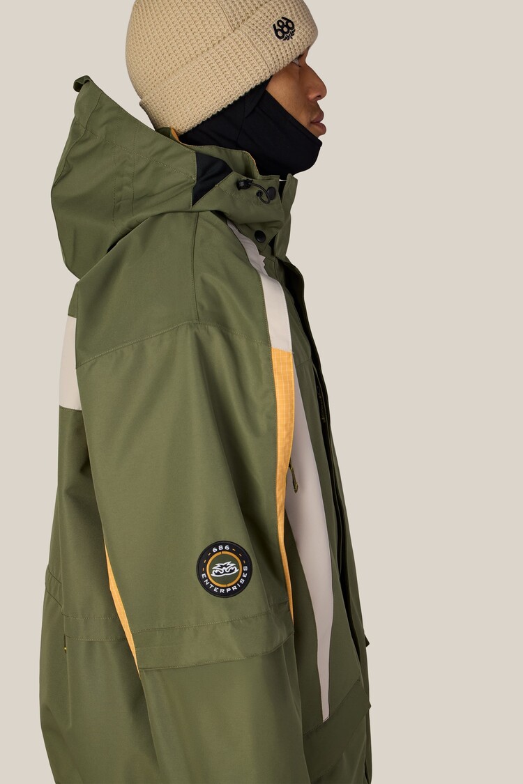 686 Technical Apparel 686 Mens 2003 Atom Jacket | Fatigue Green Colorblock