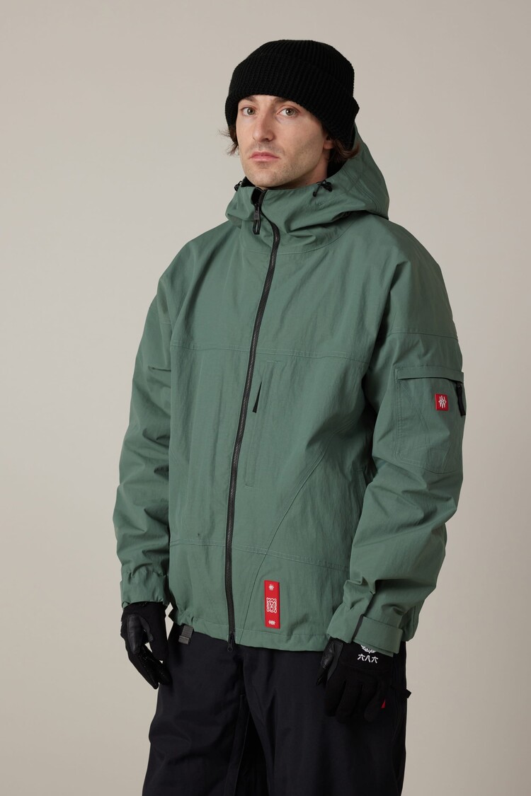 686 Technical Apparel 686 Mens 686 Dojo Shell Jacket | Faded Green Crinkle