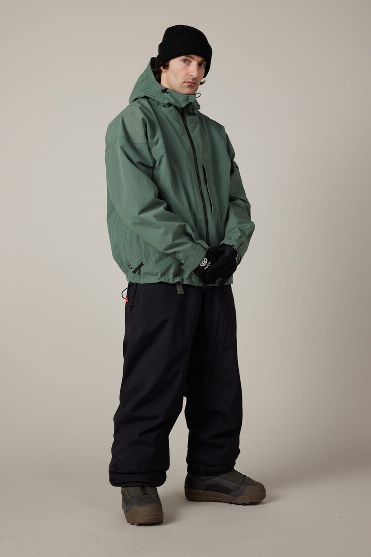 686 Technical Apparel 686 Mens 686 Dojo Shell Jacket | Faded Green Crinkle