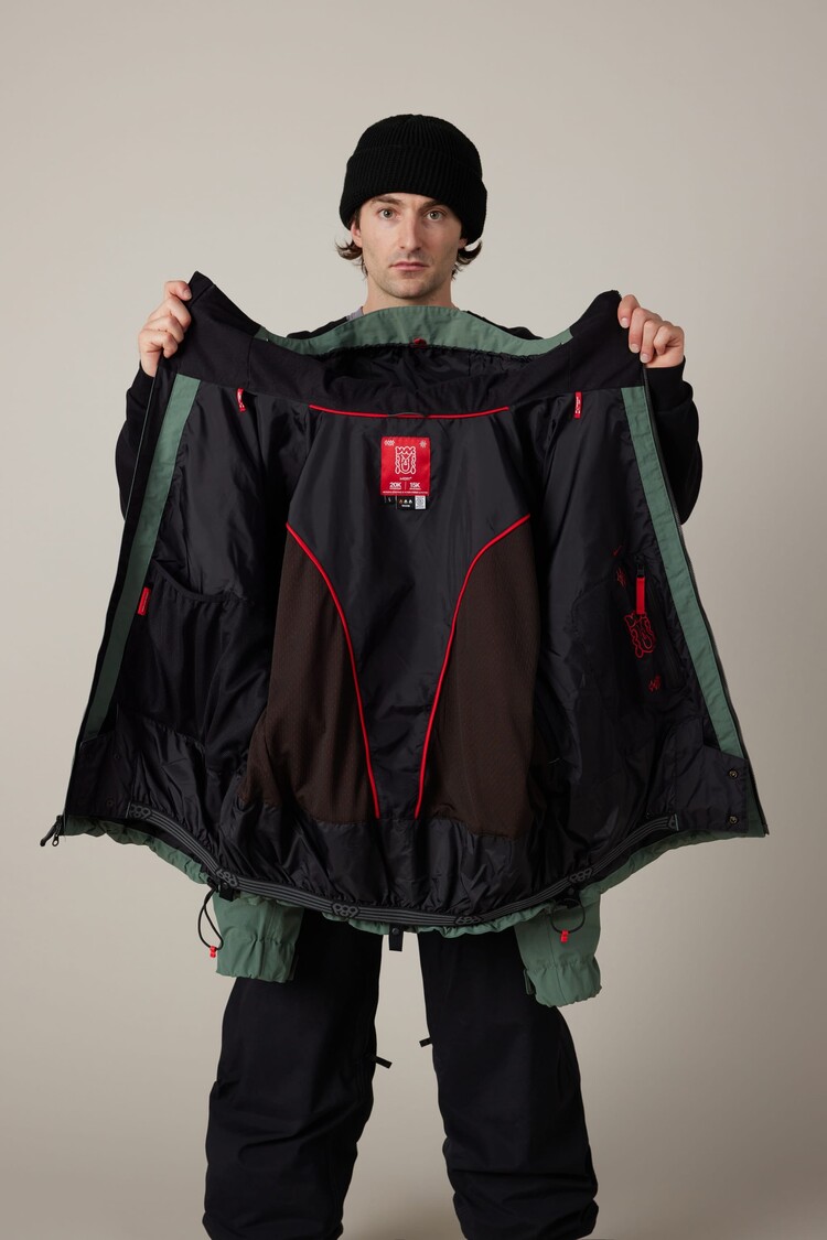 686 Technical Apparel 686 Mens 686 Dojo Shell Jacket | Faded Green Crinkle