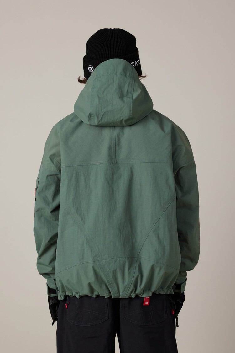 686 Technical Apparel 686 Mens 686 Dojo Shell Jacket | Faded Green Crinkle