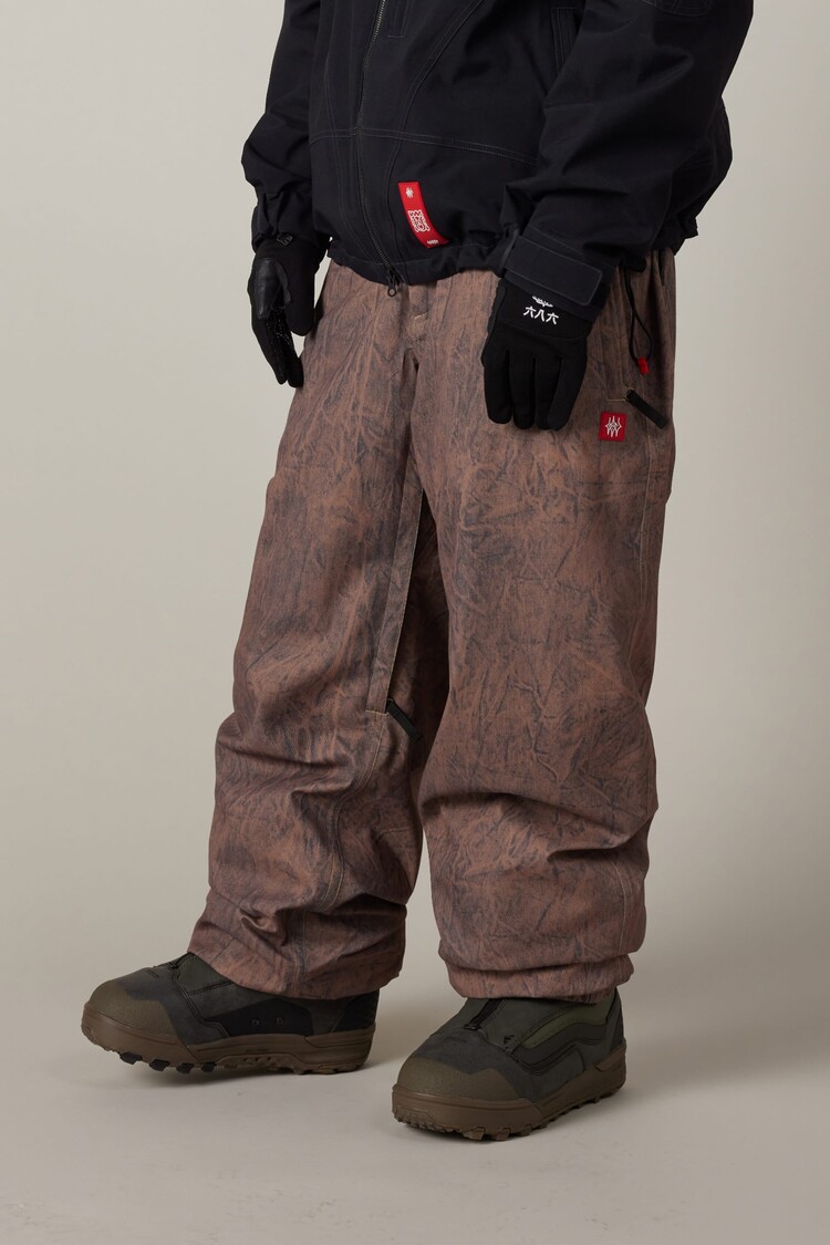686 Technical Apparel 686 Mens 686 Dojo Shell Pant | Brown Crinkle Wash