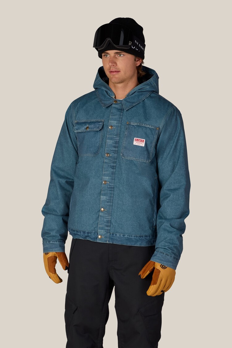 686 Technical Apparel 686 Mens Deconstructed Denim Insulated Jacket | Indigo Denim