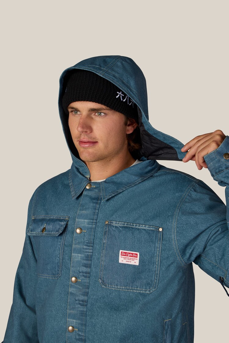 686 Technical Apparel 686 Mens Deconstructed Denim Insulated Jacket | Indigo Denim