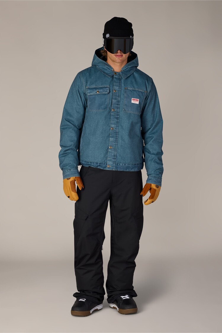 686 Technical Apparel 686 Mens Deconstructed Denim Insulated Jacket | Indigo Denim