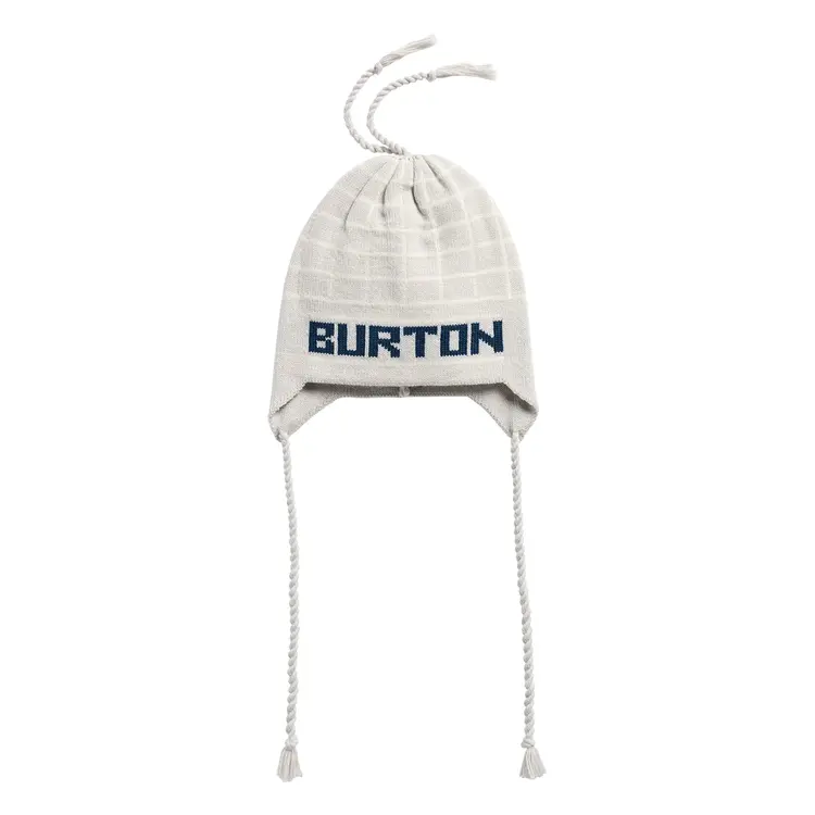 Burton Burton 50/50 80'S Earflap Beanie | Gray Heather / Stout White / Selvedge Blue