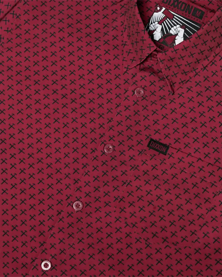 Dixxon Dixxon Party Shirt Hammers | Maroon & Black