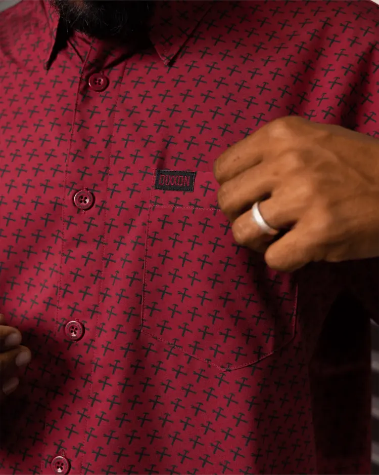 Dixxon Dixxon Party Shirt Hammers | Maroon & Black
