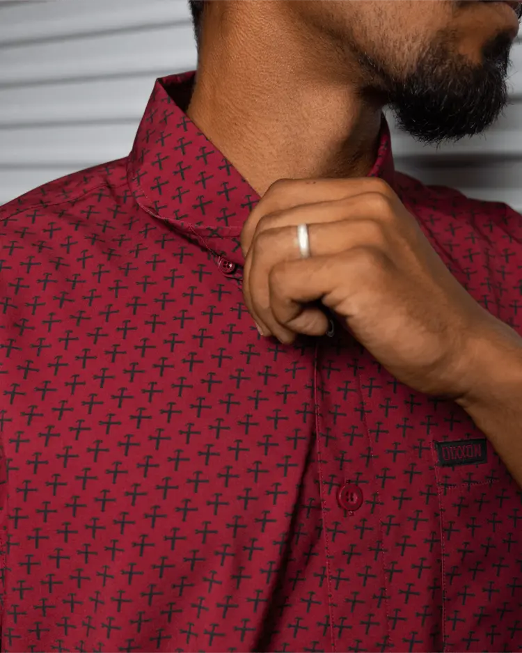 Dixxon Dixxon Party Shirt Hammers | Maroon & Black