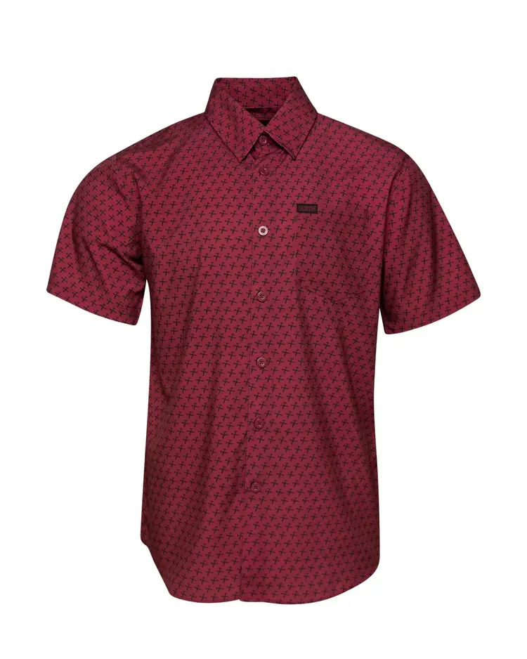 Dixxon Dixxon Party Shirt Hammers | Maroon & Black