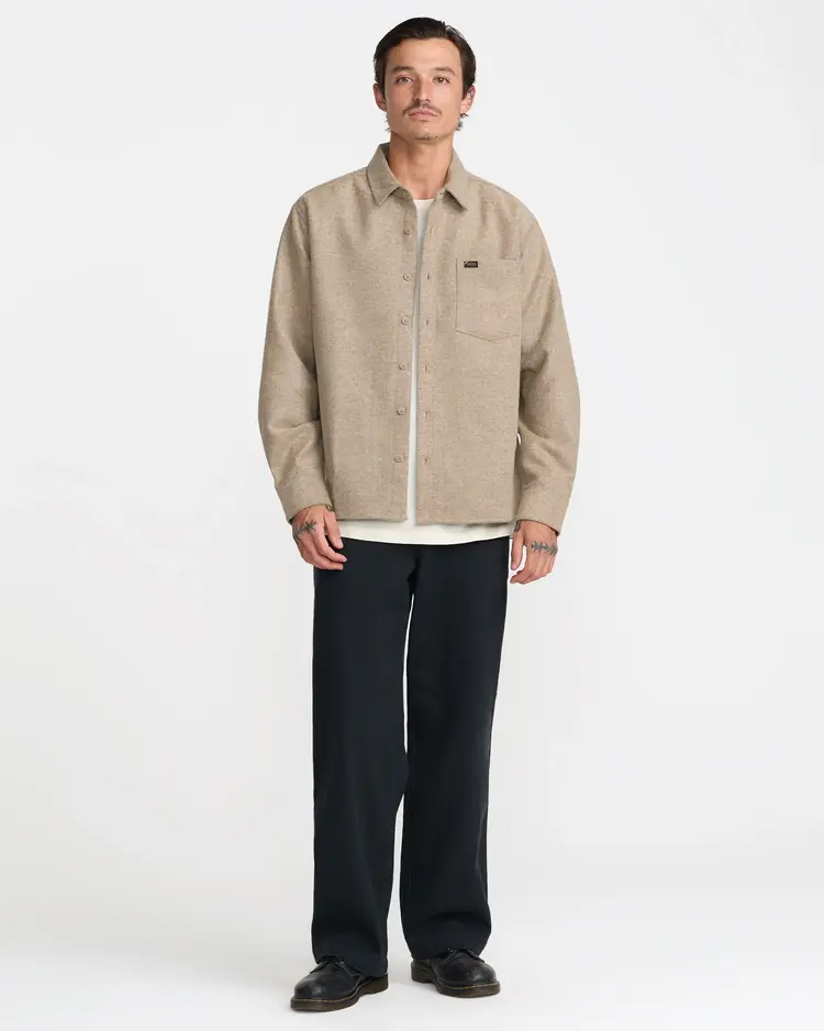 RVCA Rvca Dayshift SOLID Flannel  | Wheat