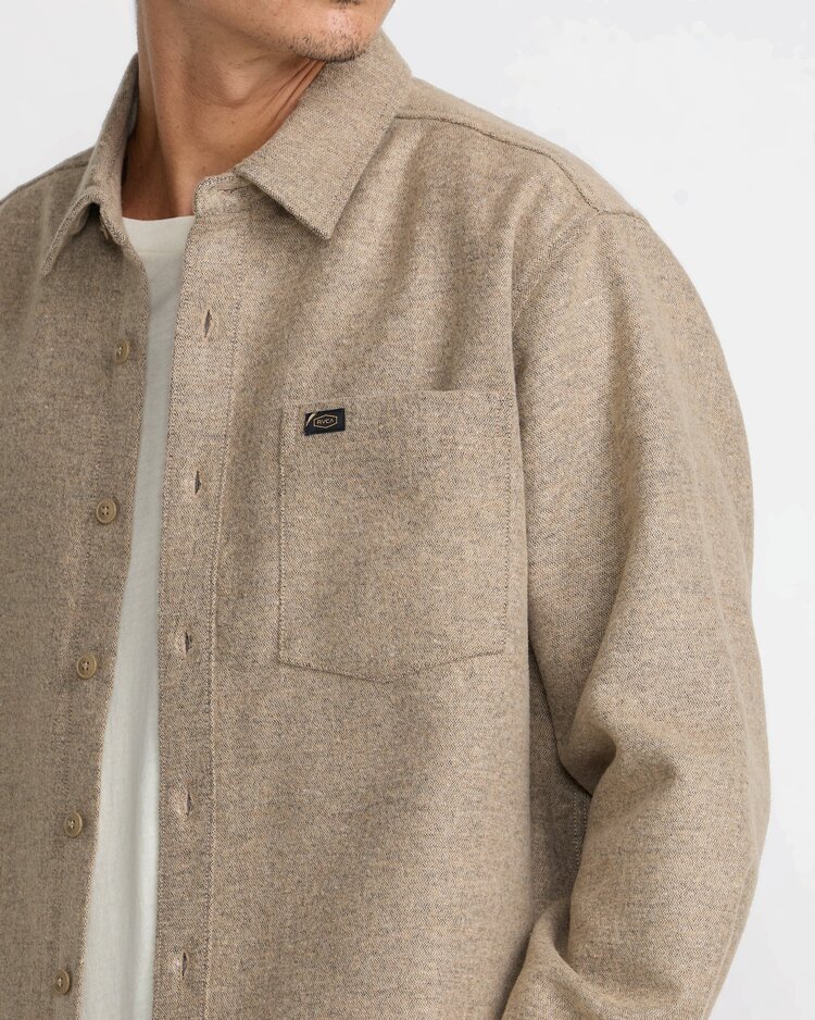 RVCA Rvca Dayshift SOLID Flannel  | Wheat