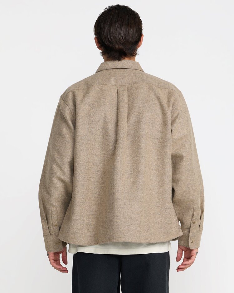 RVCA Rvca Dayshift SOLID Flannel  | Wheat