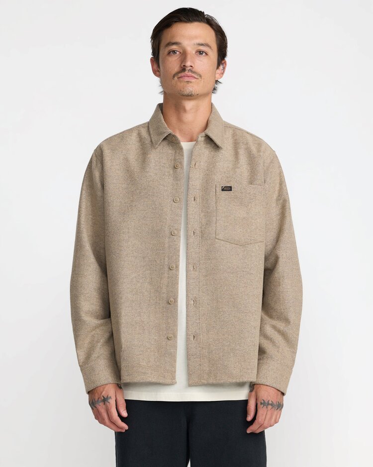 RVCA Rvca Dayshift SOLID Flannel  | Wheat