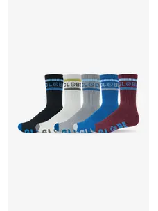 Globe Tilt Hi Crew Sock 5 Pack