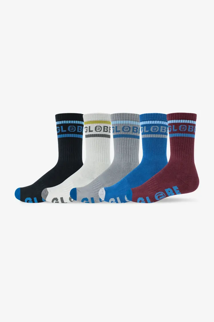 Globe Globe Tilt Hi Crew Sock 5 Pack