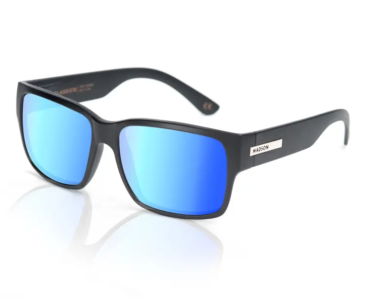Madson Madson Classico  | Matte  Black/Blue Chrome Polarized